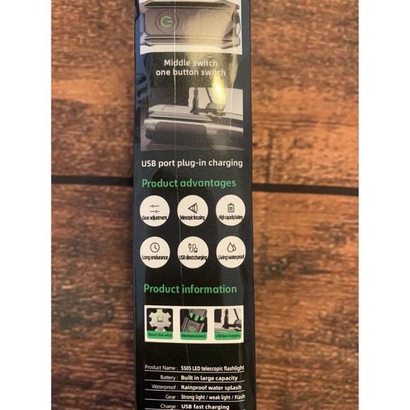 S905 LED Telescopic Flashlight USB Rechargeable Waterproof High Brightness Long - Picture 2 of 5